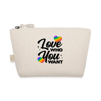 Love Who You Want Lgbtq Diversity Rainbow Pride Ga - Bio-Täschchen - Natur - Vorne