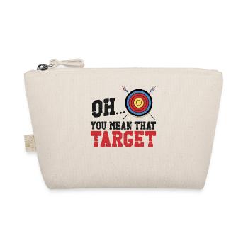 Archery Bow Archer Vintage Target - Organic Pouch - nature - Front