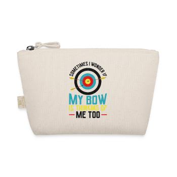 Archery Bow Archer Vintage Target - Organic Pouch - nature - Front