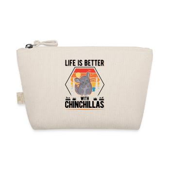 Life is better with Chinchillas - Bio-Täschchen - Natur - Vorne