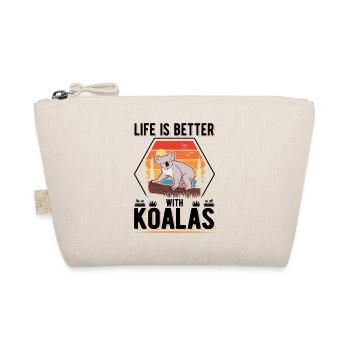 Life is better with Koalas Koala Bear - Organic Pouch - nature - Front