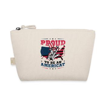 American flag, cat, theme July 4th. - Organic Pouch - nature - Front