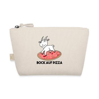 Bock auf Pizza - Ziege Ziegenbock - Bio-Täschchen - Natur - Vorne