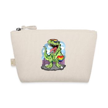 LGBT Animal Dinosaur Rainbow Heart - Organic Pouch - nature - Front