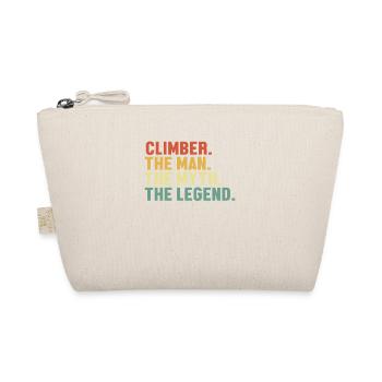 Climber Man Myth Legend Bouldering Indoor Speed - Organic Pouch - nature - Front