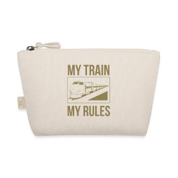 Train driver sayings my train my rules - Organic Pouch - nature - Front