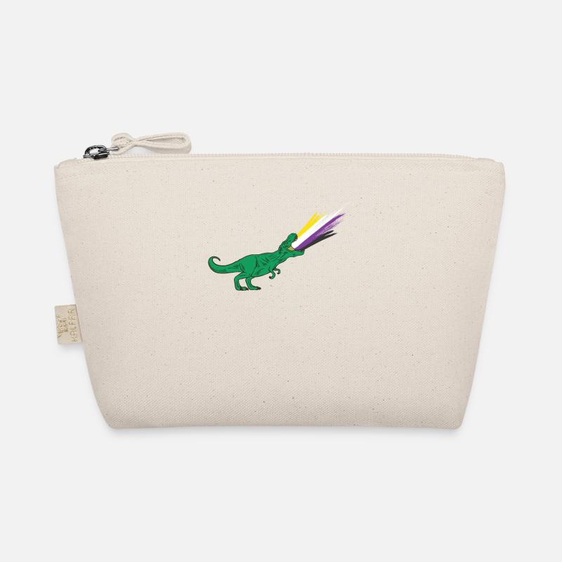 LGBTQ Non-Binary Flag - Dinosaurs Organic Pouch