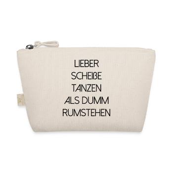 Party tanzen feiern fiesta lustiger Spruch Schrift - Bio-Täschchen - Natur - Vorne