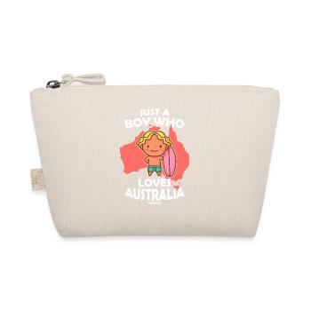 Just A Boy Who Loves Australia - Organic Pouch - nature - Front