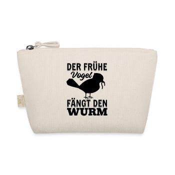 Der Frühe Vogel Fängt Den Wurm - Frühaufsteher - Bio-Täschchen - Natur - Vorne