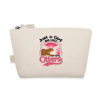 Otter Girl Otter Sea Otter - Organic Pouch - nature - Front