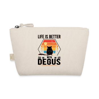Life is better with Degus - Organic Pouch - nature - Front