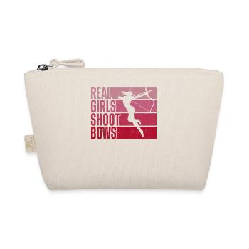 Archery Bow Archer Girl Vintage - Organic Pouch - nature - Front