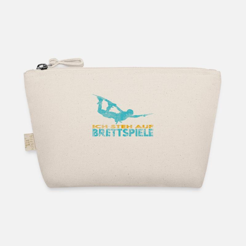 Ich steh auf Brettspiele. Wakeboard Lifestyle - Bio-Täschchen - Natur
