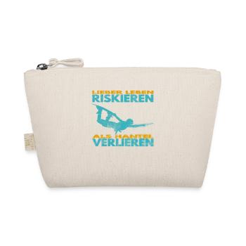 Lieber Leben riskieren, als Hantel verlieren. - Bio-Täschchen - Natur - Vorne