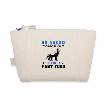Go Ahead Run He Likes Fast Food - Bio-Täschchen - Natur - Vorne