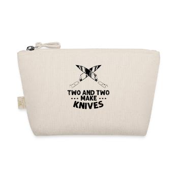 Life is better with knife knife collector - Organic Pouch - nature - Front