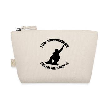 Snowboard Geschenk Wintersport Snowboardfahrer - Bio-Täschchen - Natur - Vorne