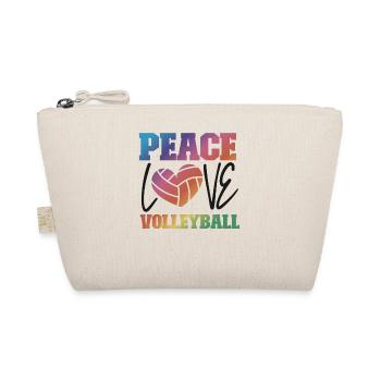 Volleyball Player Team Peace Love - Bio-Täschchen - Natur - Vorne