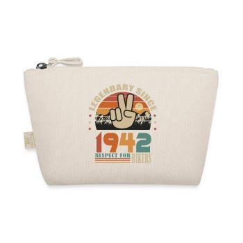 motorcycle anniversary born in 1942 biker 80 years - Organic Pouch - nature - Front