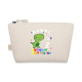 Rawr I'm 2 Cute Dinosaur Birthday Gift - Bio-Täschchen - Natur - Vorne