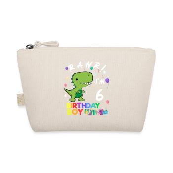 Rawr I'm 6 Cute Dinosaur Birthday Gift - Bio-Täschchen - Natur - Vorne