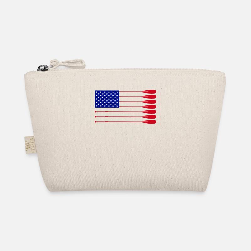 Cool American Flag Rowing Oar Funny Paddle Lover Organic Pouch