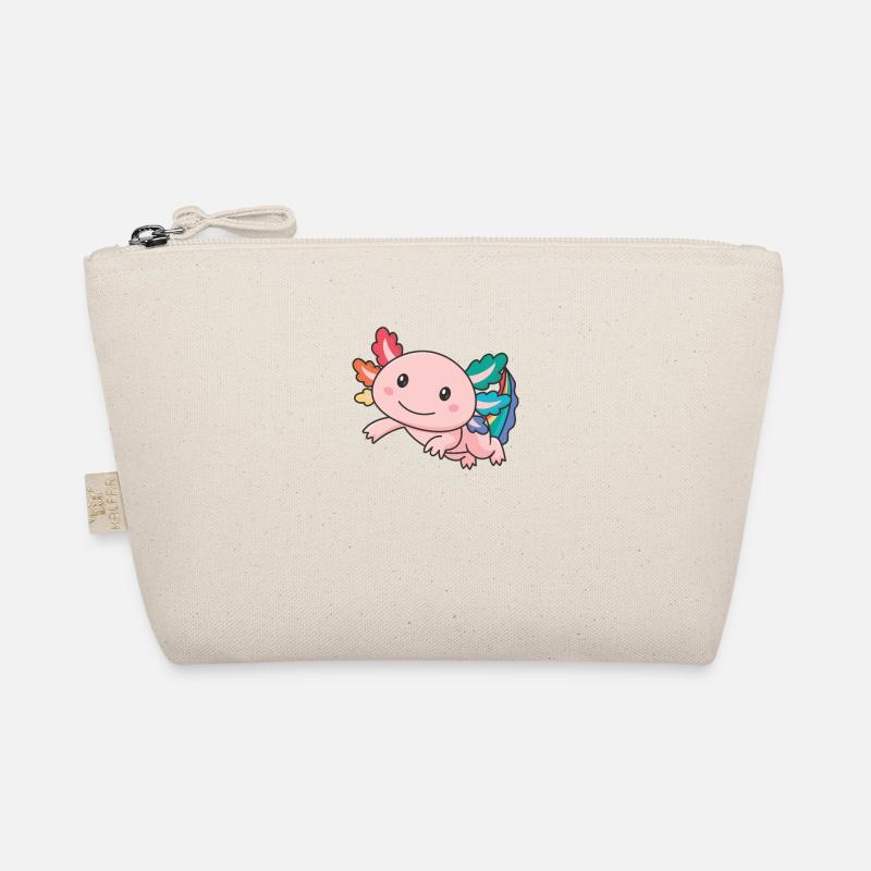 Rainbow Flag Gay Pride LGBTQ Axolotl - Bio-Täschchen - Natur