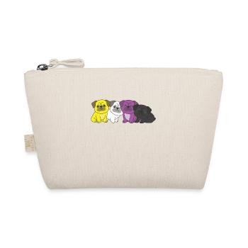 Nonbinary Flag Pug Pride LGBTQ cute dogs - Organic Pouch - nature - Front