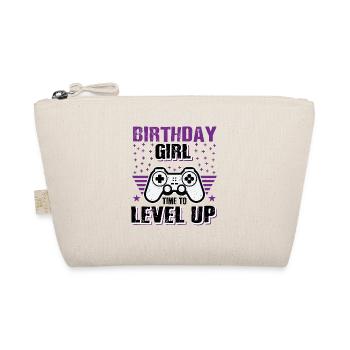 Birthday Girl Time To Level Up Video Game Player G - Bio-Täschchen - Natur - Vorne