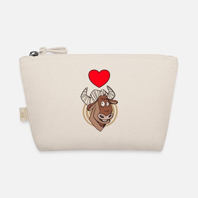 Gnu Antilope Afrika Tier mit Herz Bio-Täschchen