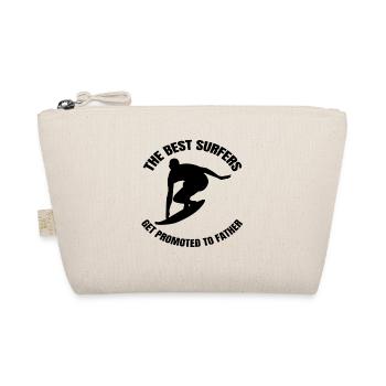Surfer Father Surfboard Dad Surf Instructor Surf - Organic Pouch - nature - Front