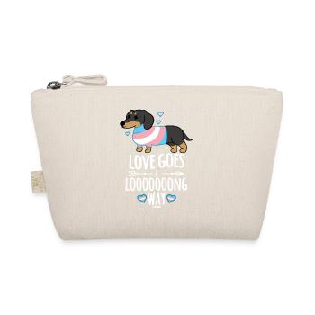cute dog dachshund animal love - Organic Pouch - nature - Front