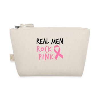 Real Men Rock Pink - Fighting Breast Cancer - Bio-Täschchen - Natur - Vorne