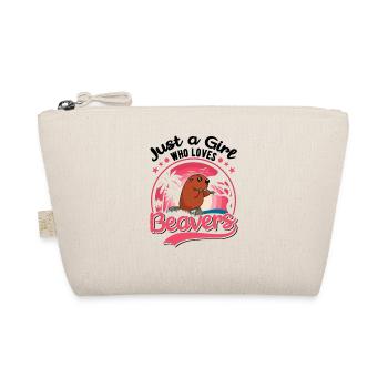 Just a Girl Who loves Beavers Biber - Bio-Täschchen - Natur - Vorne