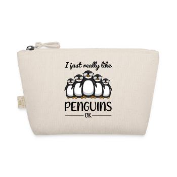 Pinguin Liebhaber Spruch Lustiges Geschenk - Bio-Täschchen - Natur - Vorne