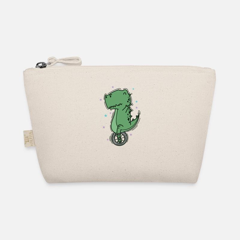 Dino on a Unicycle Dinosaur Reptile Organic Pouch