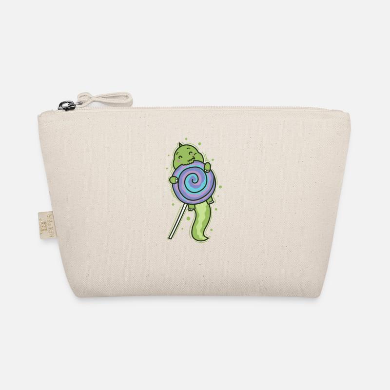 Dino with a lollipop dinosaur reptile Organic Pouch
