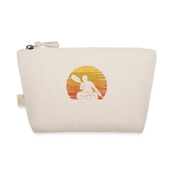 Kayak Silhouette Kayak Lovers Canoe Retro - Organic Pouch - nature - Front