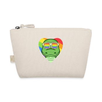 LGBT Animal Crocodiles Rainbow Heart - Organic Pouch - nature - Front