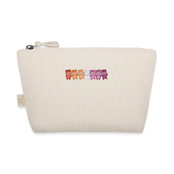 Lesbian Flag Pride LGBTQ Cute Hippo - Organic Pouch - nature - Front