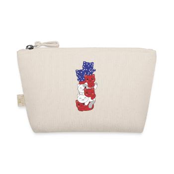 Cat for the fourth of July USA flag cats - Organic Pouch - nature - Front