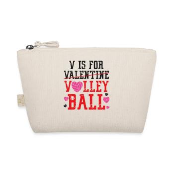 Volleyball Player Team Valentines - Organic Pouch - nature - Front