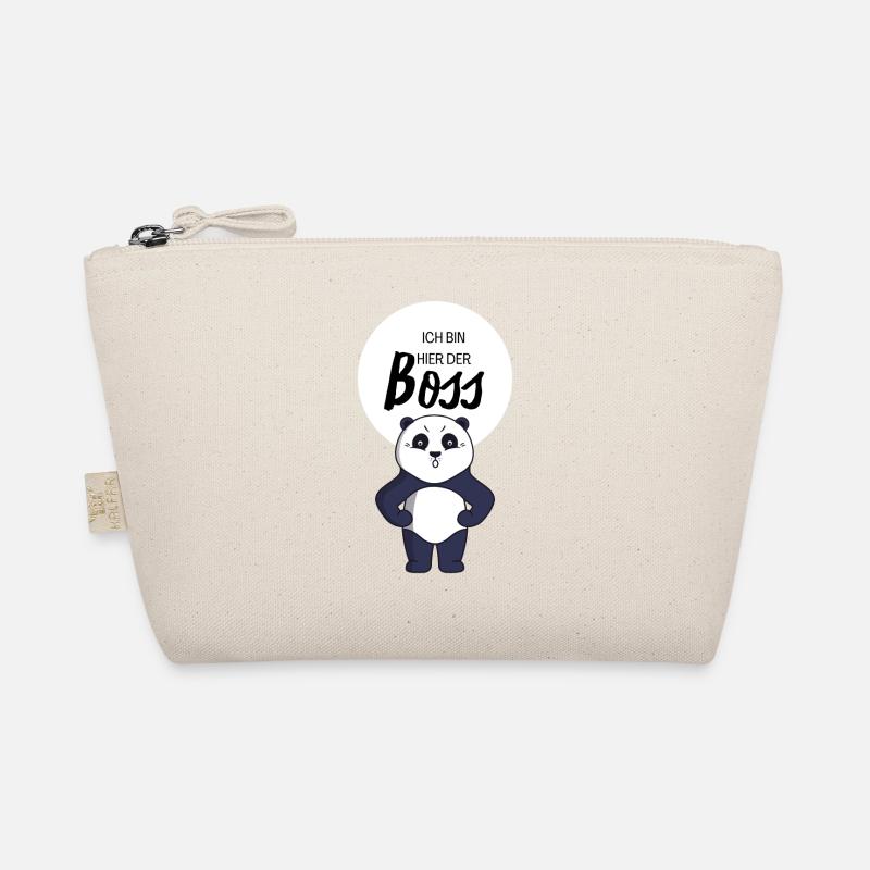 I'm the boss here bear business panda laugh Organic Pouch
