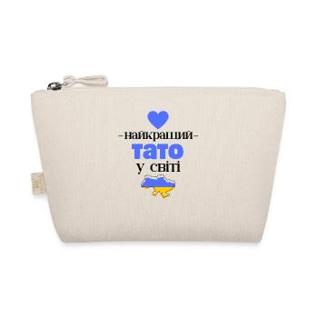 Best Father Gift For Fathers Ukraine Flag Card - Organic Pouch - nature - Front