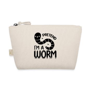 Tu so, als wäre ich ein Wurm Cute Worm Composting - Bio-Täschchen - Natur - Vorne