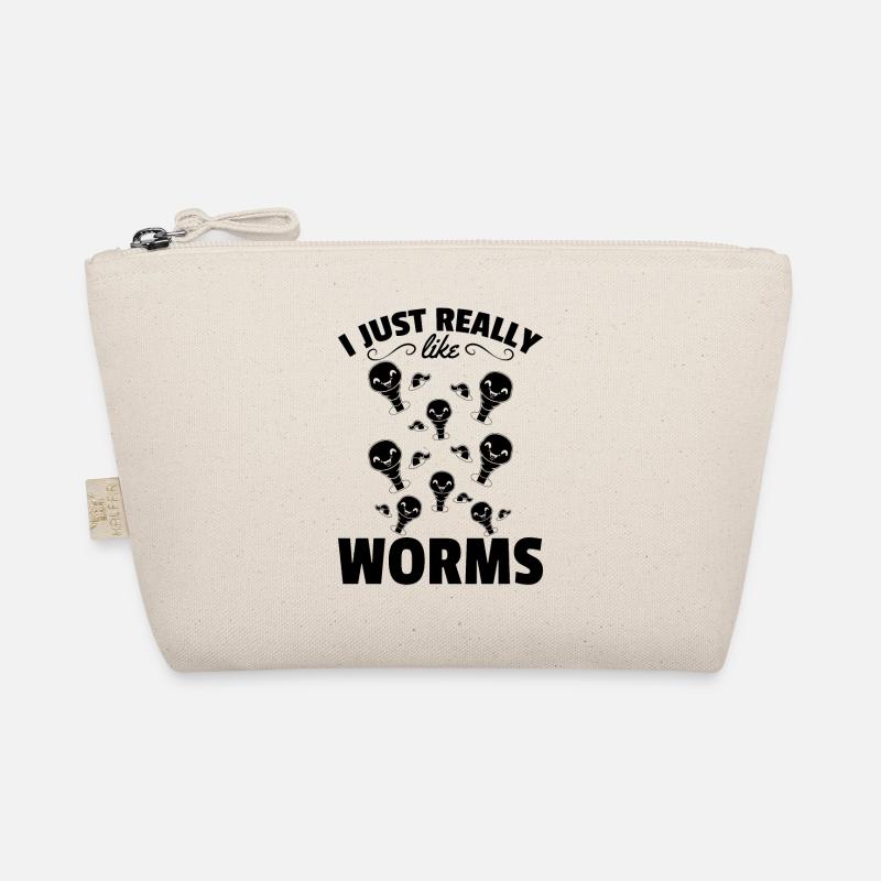 I like Worms Compost Worm Lover Happy Worm Organic Pouch