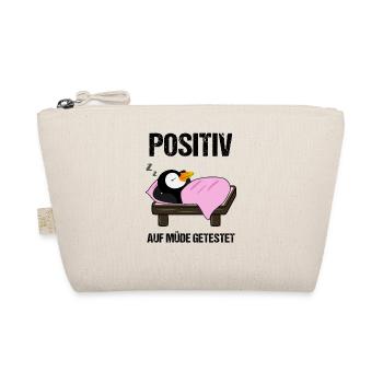 Schlafender Pinguin Lustiger Spruch Geschenk - Bio-Täschchen - Natur - Vorne