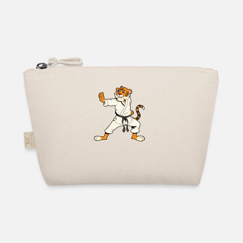 Comic Tiger does karate Organic Pouch