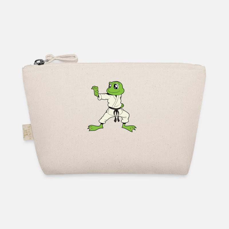 Comic Gecko does karate Organic Pouch